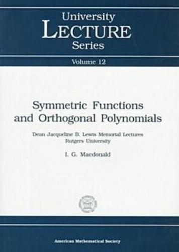Symmetric Functions and Orthogonal Polynomials