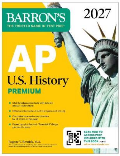 AP U.S. History Premium, 2027: 5 Practice Tests + Comprehensive Review + Online Practice (Barron's AP Prep