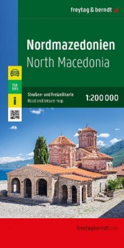 North Macedonia Road and Leisure Map