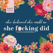 2027 She Believed She Could So She F*cking Did Wall Calendar