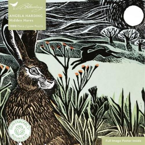 Adult Sustainable Jigsaw Puzzle Angela Harding: Hidden Hares
