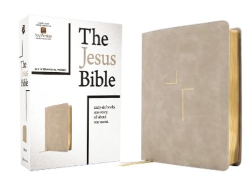 The Jesus Bible, NIV Edition, Leathersoft, Stone, Comfort Print