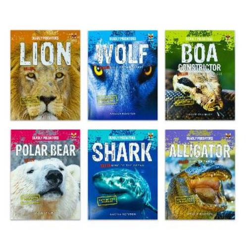 Deadly Predators Killer Kings of the Animal Kingdom 6 Books Set Collection