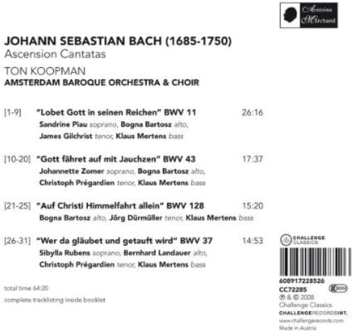 Ascension Cantatas (Koopman, Amsterdam Baroque and Choir)