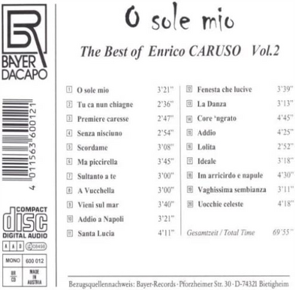 O sole mio: The Best of Enrico Caruso Vol. 2