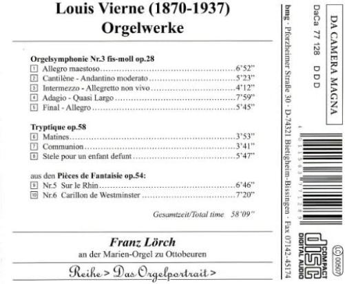 Louis Vierne: Organ Music