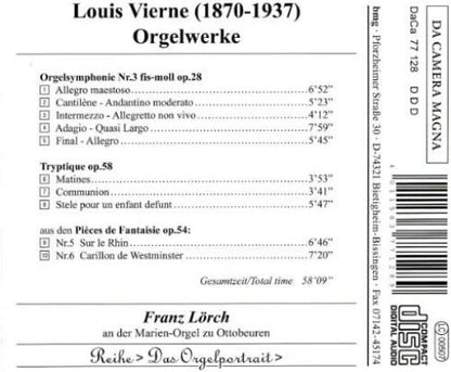 Louis Vierne: Organ Music