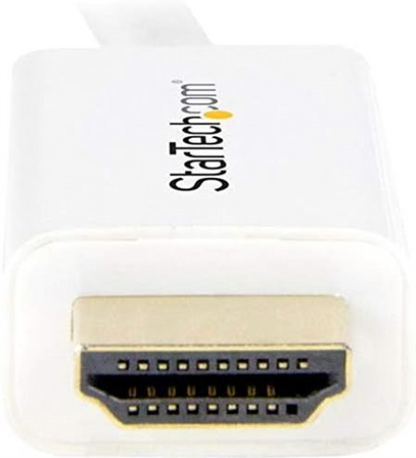 StarTech.com 6ft (2m) Mini DisplayPort to HDMI Cable - 4K 30Hz Video - mDP to HDMI Adapter Cable - Mini DP or Thunderbolt 1/2 Mac/PC to HDMI Monitor - mDP to HDMI Converter Cord - White (MDP2HDMM2MW
