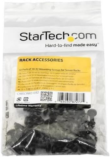 StarTech.com Server Rack Screws - 50 pack - 10-32 Screws - Rack Mount Screws - Network Rack Screws - Rack Mount Hardware (CABSCRWS1032