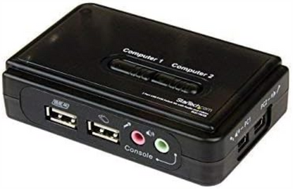 StarTech.com Kit commutateur KVM USB VGA à 2 ports avec audio et câbles - Switch écran clavier souris - Noir (SV211KUSB)