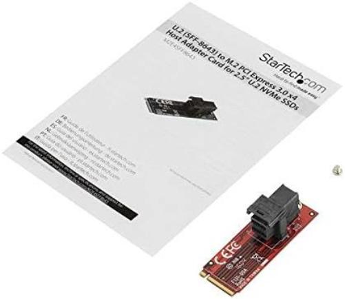 StarTech.com U.2 to M.2 Adapter - for 1 x U.2 PCIe NVMe SSD - M.2 PCIe x4 Host Interface - U.2 SSD - M.2 PCIe Adapter - U.2 Drive (M2E4SFF8643