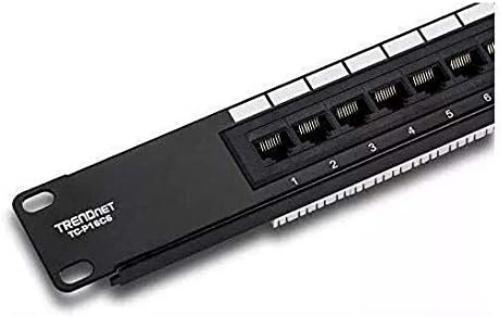 Trendnet 16-port Cat6 Unshielded Patch Panel 1000Base-T, Ethernet/Fast Ethernet/Gigabit Ethernet, Cat6, ANSI/EIA/TIA 568-B.2-1 ISO/IEC 11801