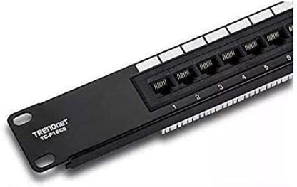 Trendnet 16-port Cat6 Unshielded Patch Panel 1000Base-T, Ethernet/Fast Ethernet/Gigabit Ethernet, Cat6, ANSI/EIA/TIA 568-B.2-1 ISO/IEC 11801