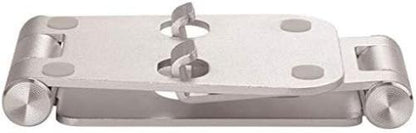 StarTech.com Phone and Tablet Stand - Foldable Universal Mobile Device Holder for Smartphones & Tablets - Adjustable Multi-Angle Ergonomic Cell Phone Stand for Desk - Portable - Silver (USPTLSTND)
