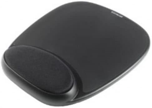 Kensington Mouse Mat with Wrist Support - Ergonomic Gel Mouse Pad for Laser and Optical Mice, Non-Slip Base 207 x 25 x 248 mm - Black (62386