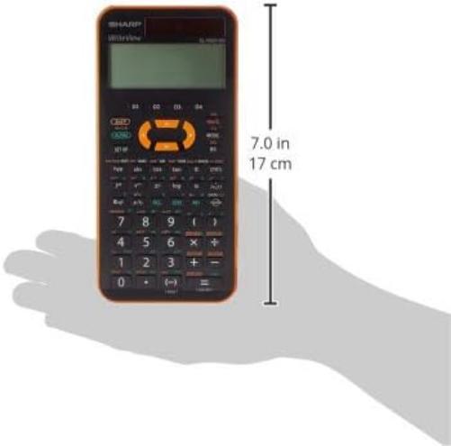 Sharp EL-W531 XG-YR Scientific Calculator WriteView Display Metallic Orange 335 Functions TWIN-Power for Grammar/Secondary School
