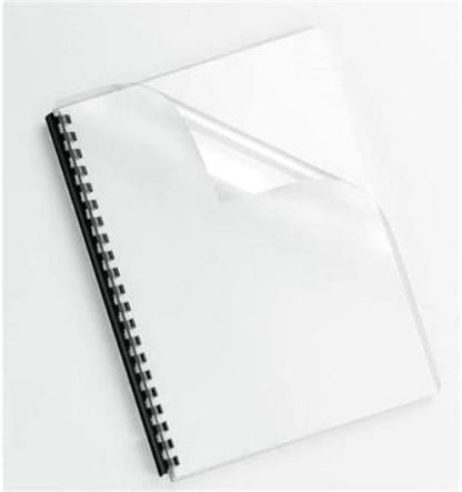 Fellowes A4 Binding Cover - 180 Microns PVC Binding Covers - Pack of 100 Binding Covers - Transparent