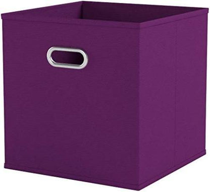 Zeller 32 x 32 x 32 cm Storage Box, Purple/Fleece