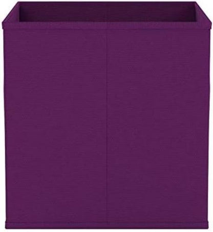 Zeller 32 x 32 x 32 cm Storage Box, Purple/Fleece