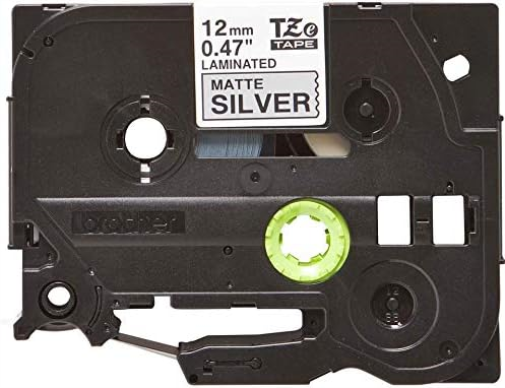 Brother TZe-M931 Labelling Tape Cassette, Black on Matt Silver, 12mm (W) x 8M (L), Laminated, Brother Genuine Supplies