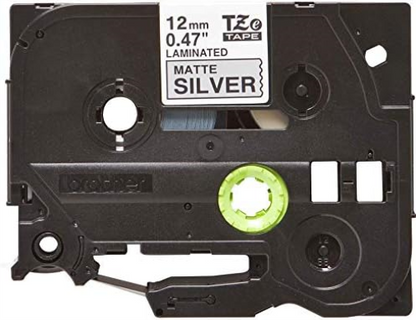 Brother TZe-M931 Labelling Tape Cassette, Black on Matt Silver, 12mm (W) x 8M (L), Laminated, Brother Genuine Supplies