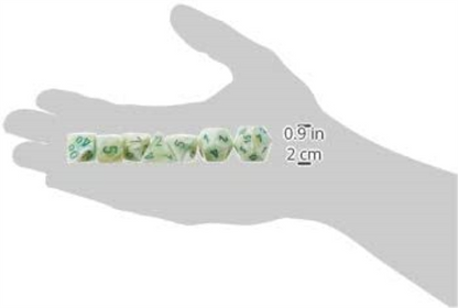 Chessex Says: CHX27409 Marble Nut Set: Green/Dark Green (7