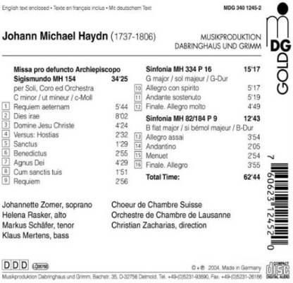 Haydn: Requiem & Symphonies P9 & P16
