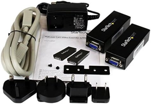StarTech.com VGA Over CAT5 Extender – 250 ft (80m) – 1 Local and 1 Remote Unit - VGA Video Over Ethernet Extender Kit (ST121UTPEP