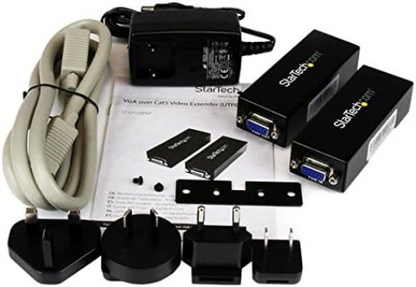 StarTech.com VGA Over CAT5 Extender – 250 ft (80m) – 1 Local and 1 Remote Unit - VGA Video Over Ethernet Extender Kit (ST121UTPEP