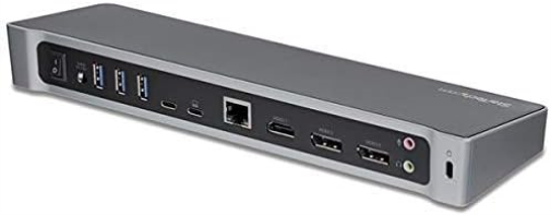 StarTech.com USB-C Dock - 4K Triple Monitor Laptop Docking Station with Dual DisplayPort & HDMI - 100W Power Delivery - USB-C, 4x USB-A Hub - USB 3.1 Gen 1 Type-C Dock - Windows & Mac (DK30CH2DEPUE
