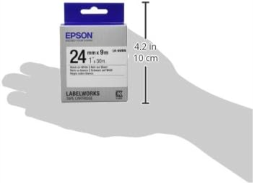 Epson C53S656006 Standard Label Work Tape Cartridge, Black (235K950