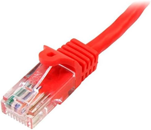 StarTech.com 1 m Red Cat5e Snagless RJ45 UTP Patch Cable - 1m Patch Cord - Ethernet Patch Cable - RJ45 Male to Male Cat 5e Cable (45PAT1MRD