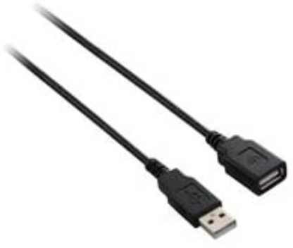 V7 V7E2USB2EXT-05M 5 m Male to Female USB 2.0 A to A Extension Cable - Black
