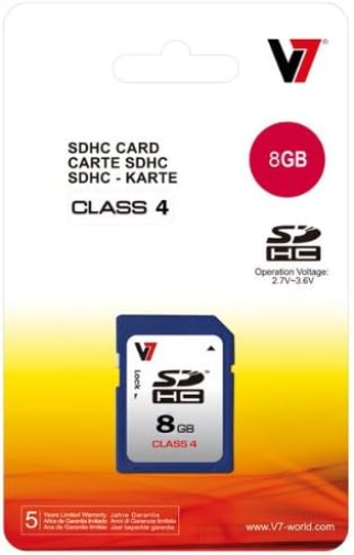 Sd Card 8Gb Sdhc Cl4 Retail
