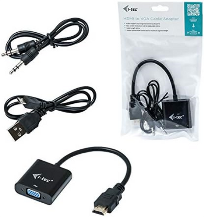 I-Tec Adapter HDMI VGA 1.080p / 60Hz, schwarz