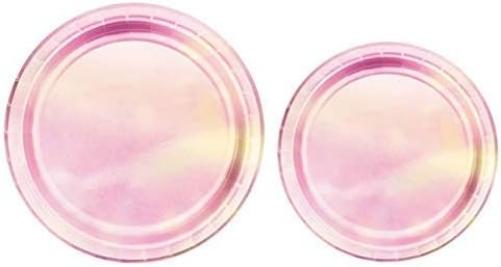 Creative Party PC336692, Iridescent Pink Foil Paper Dinner Plates-8 Pcs