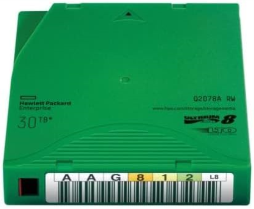 HP LTO-8 Ultrium 30TB RW Data Cartridge 12000GB LTO - Cinta virgen (LTO, 12000 GB, 30000 GB, 30 año(s), 183 kA/m, 2.5:1