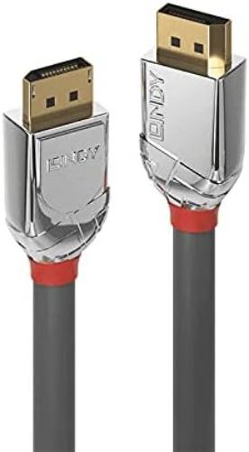 LINDY 36301 1m DisplayPort 1.4 Cable, Cromo Line