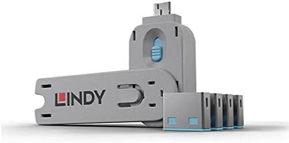 LINDY USB Port Blocker - Pack of 4 Colour Code: