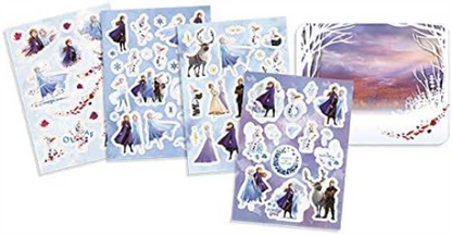 Totum 680739 Stickerset Disney Frozen II Window 70 Static Stickers and a Landscape Scene by Anna & Elsa Gift for Girls, Cartoon-Based Theme, Multicoloured