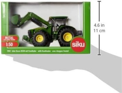 siku 1982, John Deere with Front Loader, 1:50, Metal/Plastic, Green, Multifunctional Tractor with Front Loader 1:50