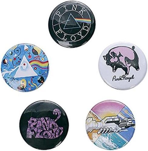 Pink Floyd Prism Button Badge Pack One Size White