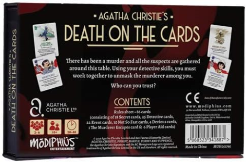 Modiphius MUH051795 Agatha Christie Death on The Cards, Mixed Colours