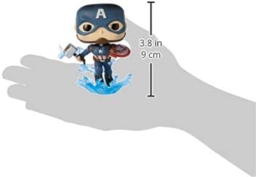 Funko POP! Marvel: Avengers Endgame - Captain America With Broken Shield & Mjolnir - Collectable Vinyl Figure - Gift Idea - Official Merchandise - Toys for Kids & Adults - Movies Fans