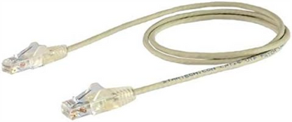 0.5 m CAT6 Cable - Slim CAT6 Patch Cord - Grey - Snagless RJ45 Connectors - Gigabit Ethernet Cable - 28 AWG (N6PAT50CMGRS
