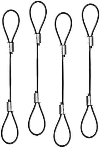 LINDY 40774 Cable Adapter Tethers - Pack of 4, Black