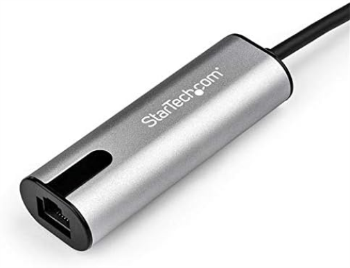 StarTech.com 2.5GbE USB C to Ethernet Adapter NBASE-T NIC - USB 3.0 Type C 2.5/1 Gigabit/100 Mbps Multi Speed Network/ USB 3.1 Laptop to RJ45/LAN Thunderbolt 3 Compatible/MacBook Pro Surface (US2GC30