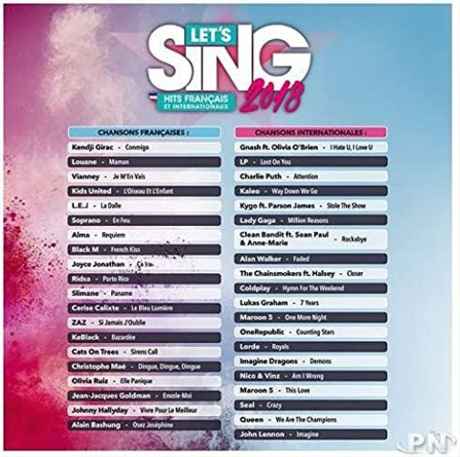 LET'S SING 2018 HITS FR + INTER - PS4