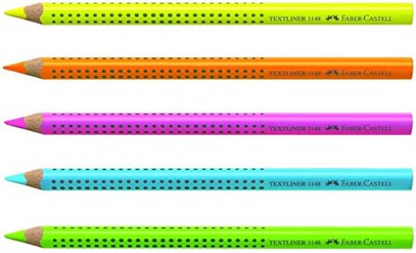 Faber-Castell 110994 - Jumbo Buntstifte Set GRIP Neon, 5-teilig, bruchsicher, für Kinder und Erwachsene