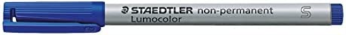 STAEDTLER 311-3 Lumocolor Non-Permanent Pen, Superfine Line Width, 0.4mm - Blue (Box of 10